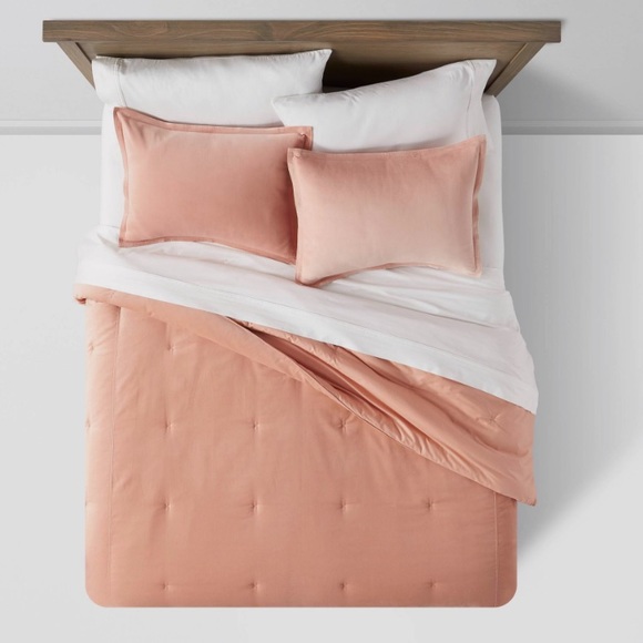 Threshold Bedding Threshold Nwt Cotton Velvet Comforter Set Light Terracotta Queen Poshmark